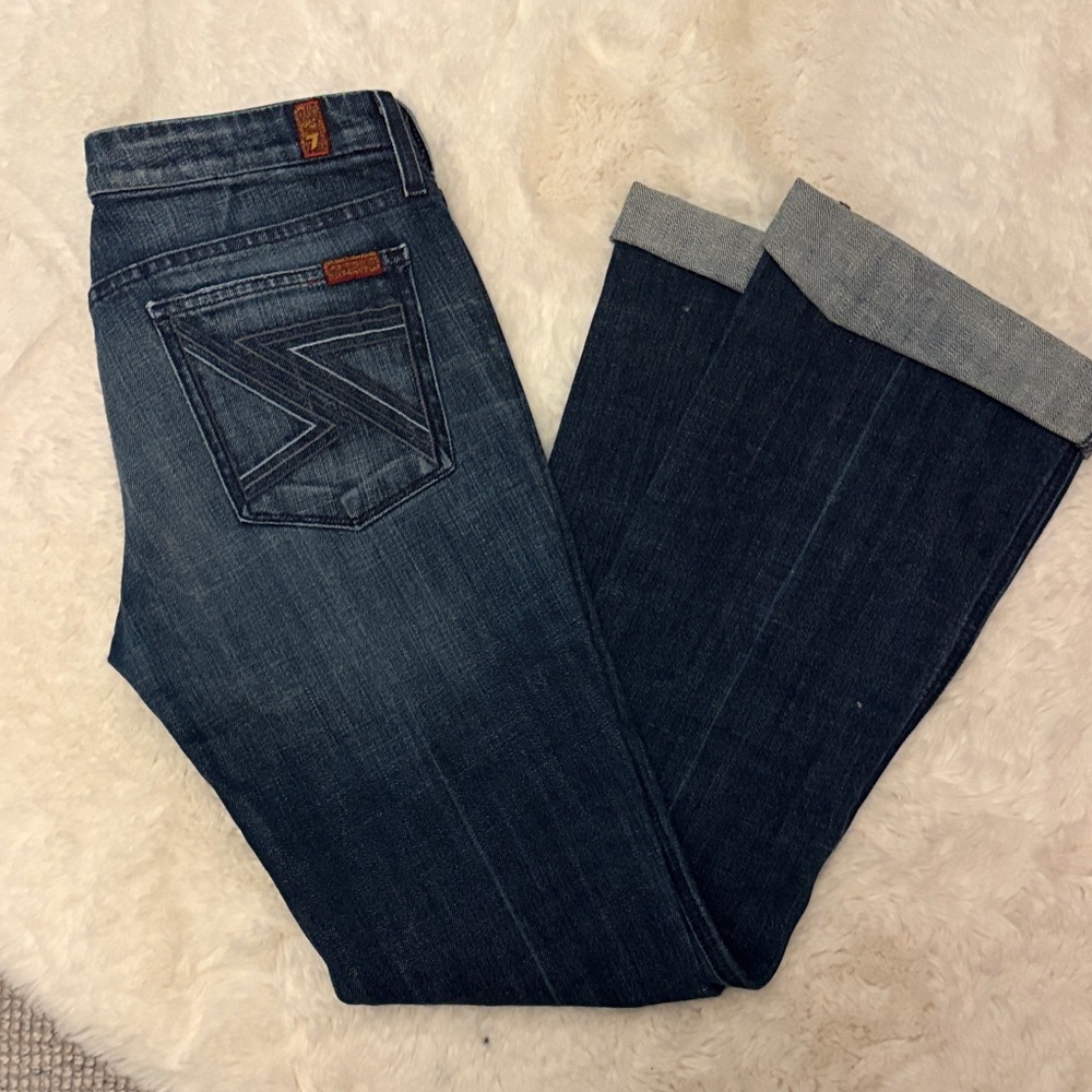 7 For All Mankind Flynt Dark Indigo Straight Leg Jeans